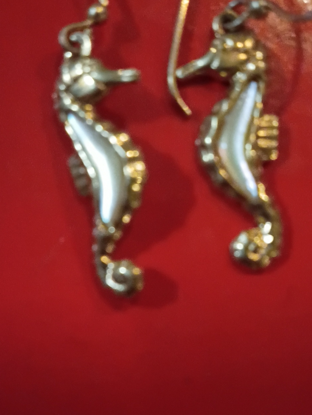 Gold Seahorse Drop Earrings - Women Jewelry